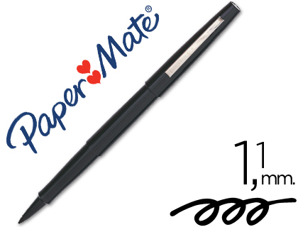 Rotulador Paper Mate punta nylon negro